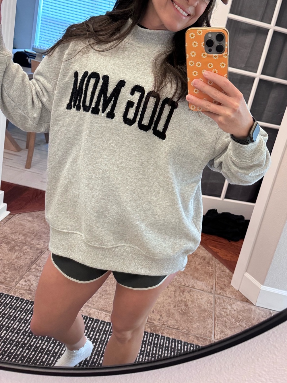 Anthropologie Light Gray "DOG MOM" Sweatshirt